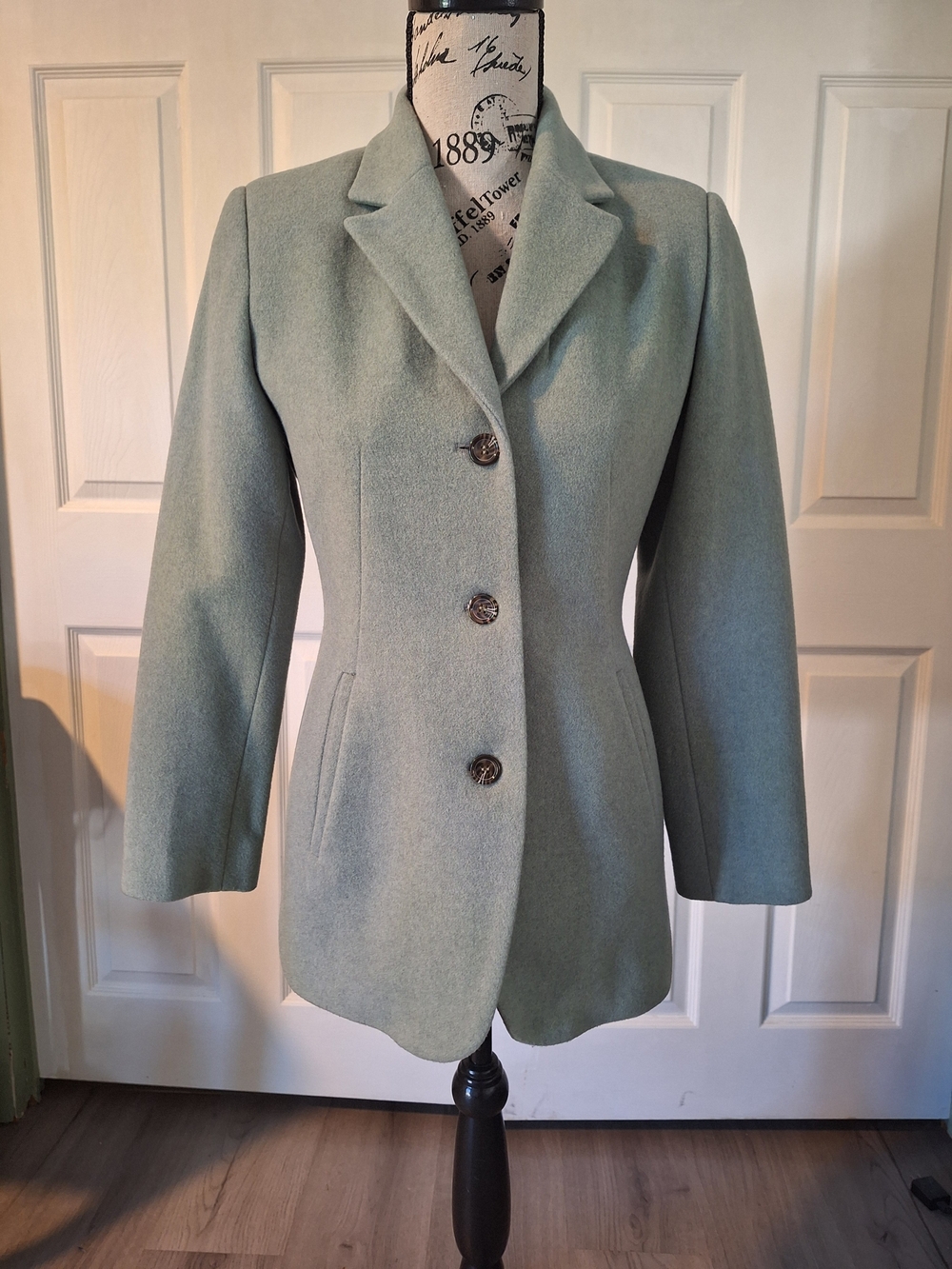 harve benard Vintage Women's Wool Blend Coat - Mint Green
